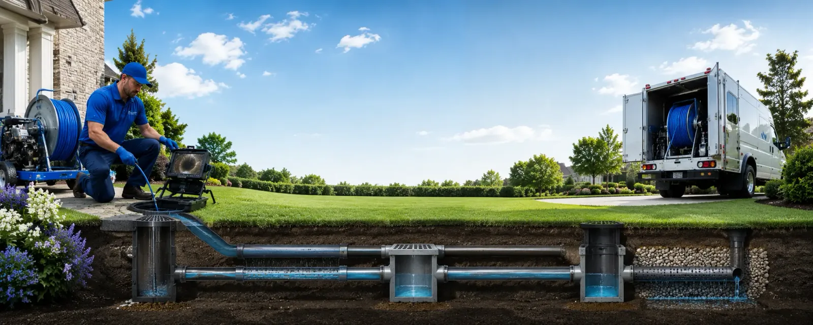 Outdoor drain cleaning information for Glenford, OH